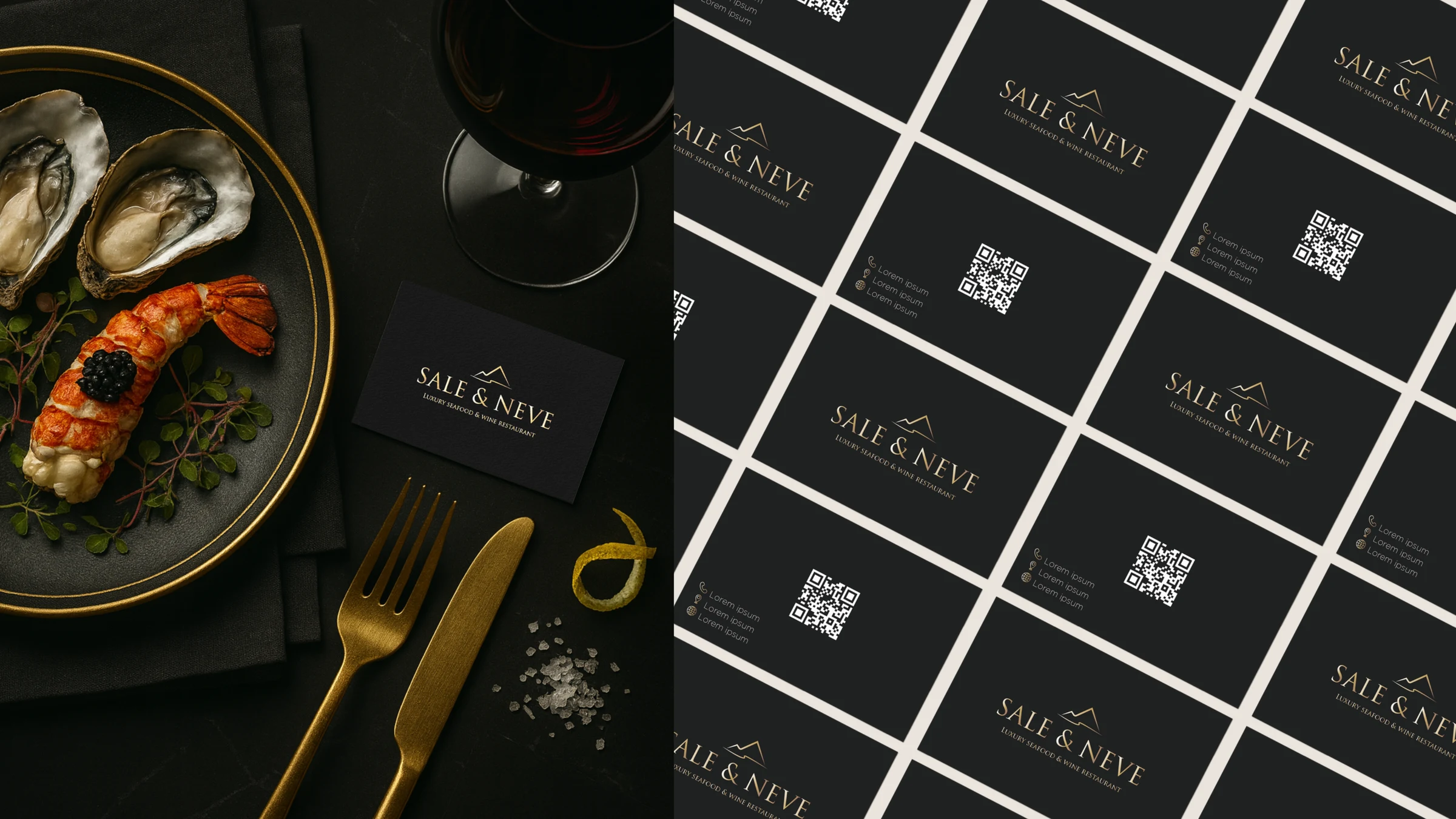 Sale e Neve restaurant concept and identity