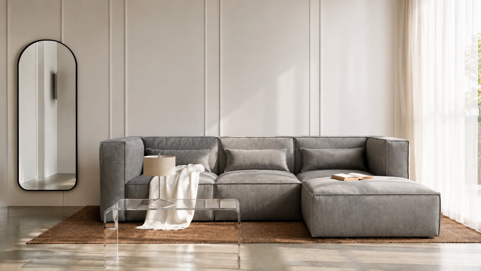 Living room 3D render